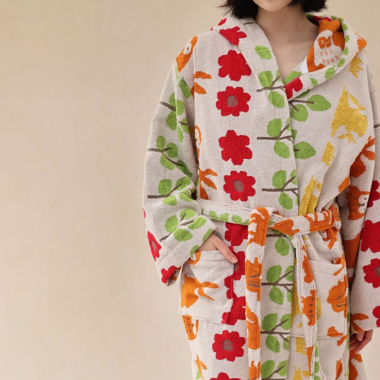 Ownkoti Pastoral Cotton Absorbent Hooded Bathrobe - image 4