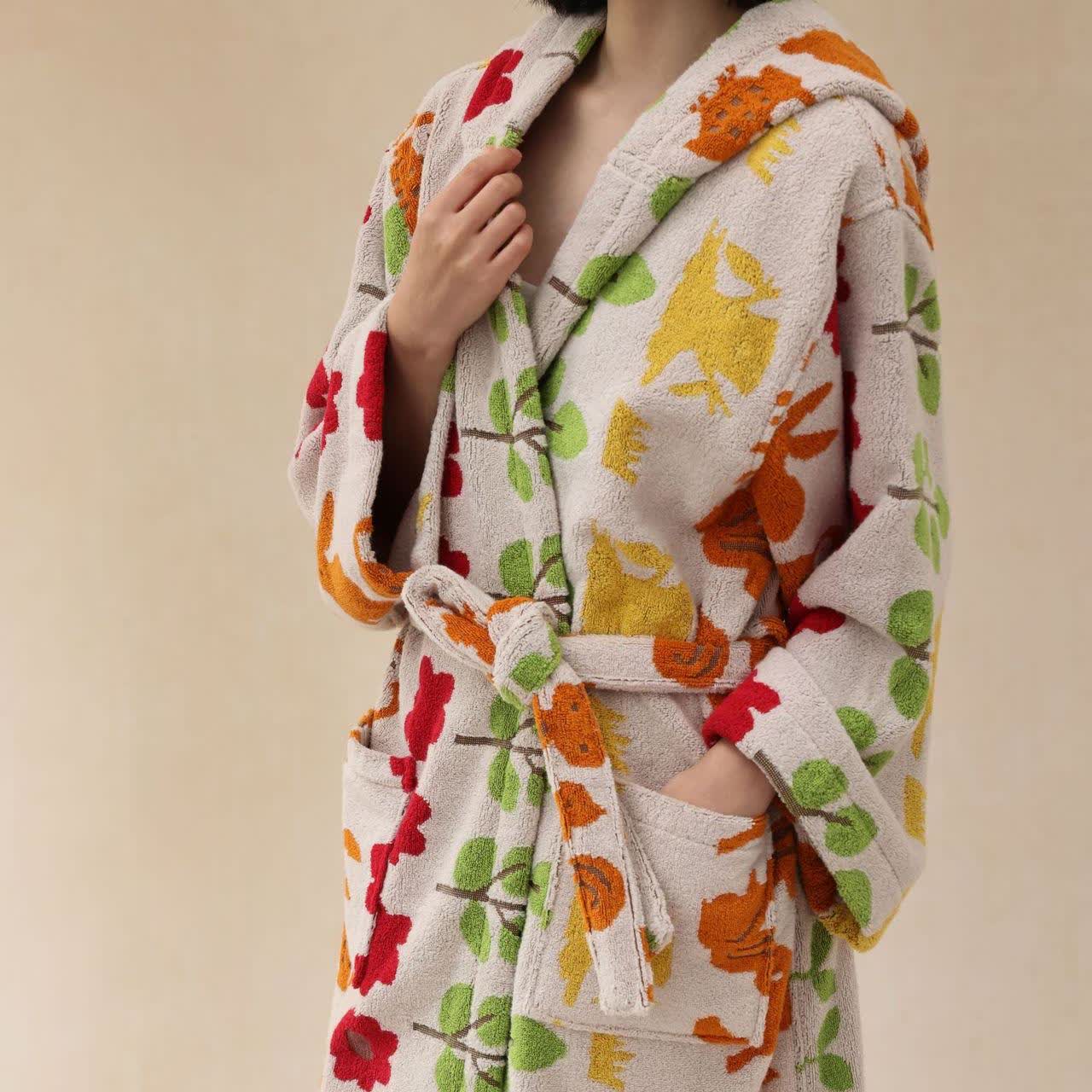 Ownkoti Pastoral Cotton Absorbent Hooded Bathrobe - image 3