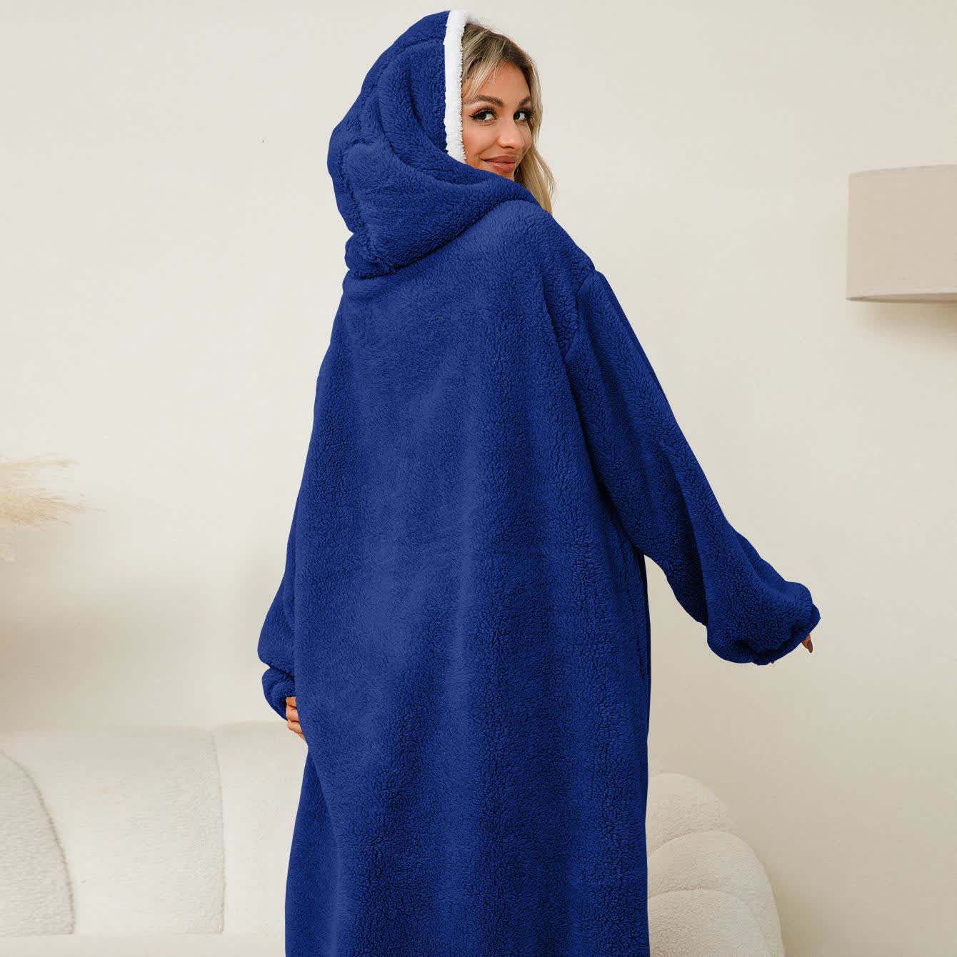 Ownkoti Jacquard Apple Flannel Hooded Nightgown - image 7