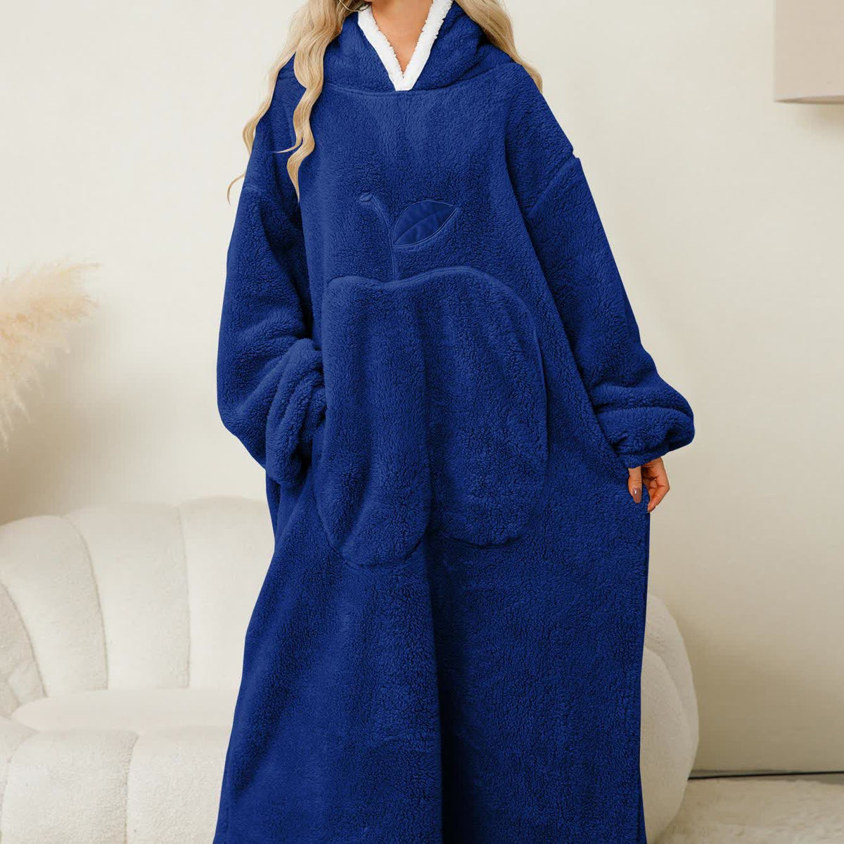 Ownkoti Jacquard Apple Flannel Hooded Nightgown - image 9