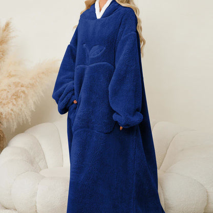 Ownkoti Jacquard Apple Flannel Hooded Nightgown - image 10