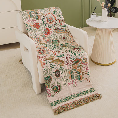Ownkoti Tassel Retro Paisley Cotton Gauze Quilt - image 1
