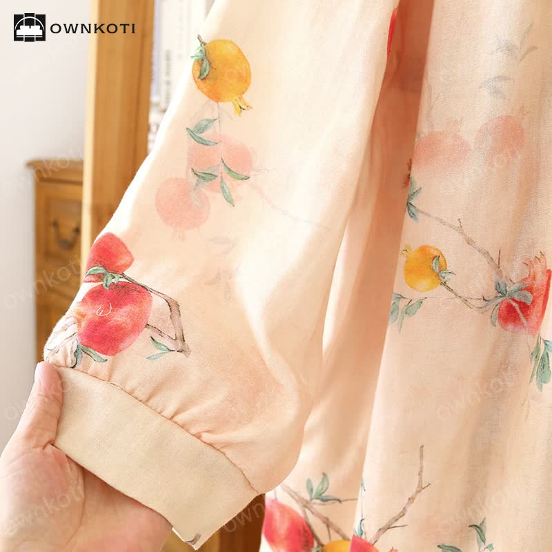 Ownkoti Rural Pomegranate Bamboo Fiber Nightdress - image 4