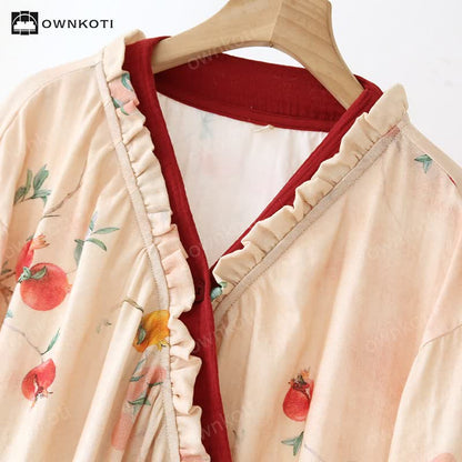 Ownkoti Rural Pomegranate Bamboo Fiber Nightdress - image 1