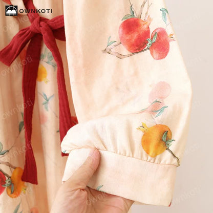 Ownkoti Rural Pomegranate Bamboo Fiber Nightdress - image 3