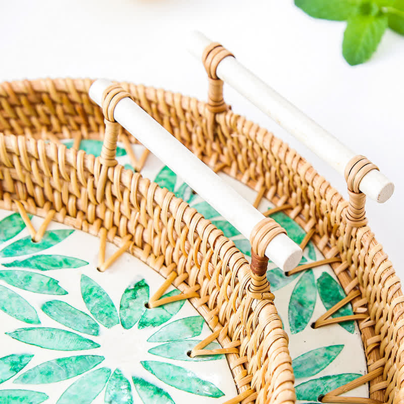 Ownkoti Rattan Woven Tray Storage Basket - image 2