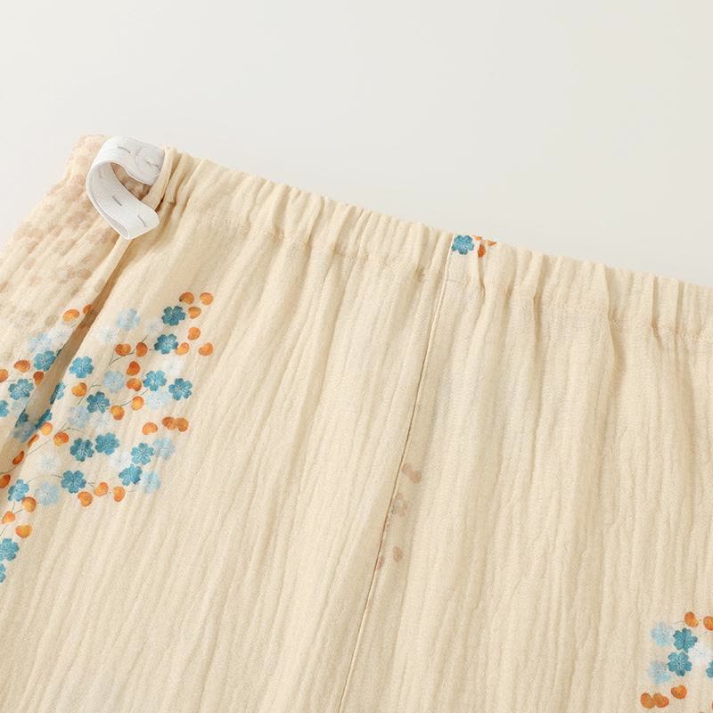 Ownkoti Cotton Kimono Long Sleeve Floral Pajama Set - image 4