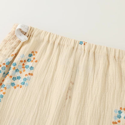 Ownkoti Cotton Kimono Long Sleeve Floral Pajama Set - image 4