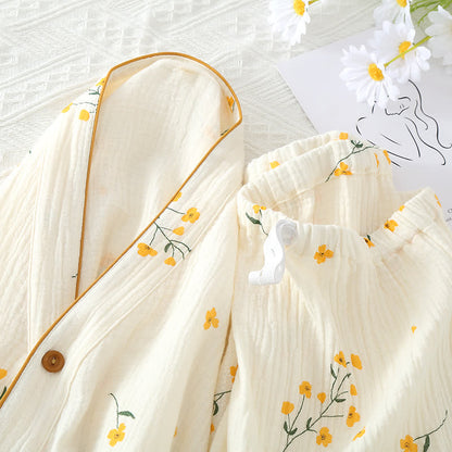 Ownkoti Refresh Floral Kimono Pajama Set