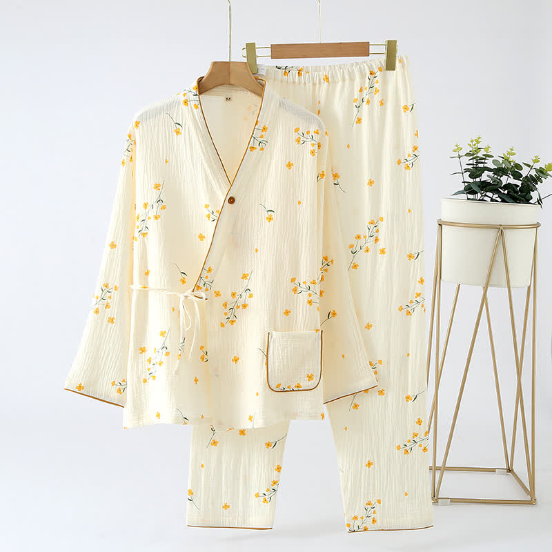 Ownkoti Refresh Floral Kimono Pajama Set