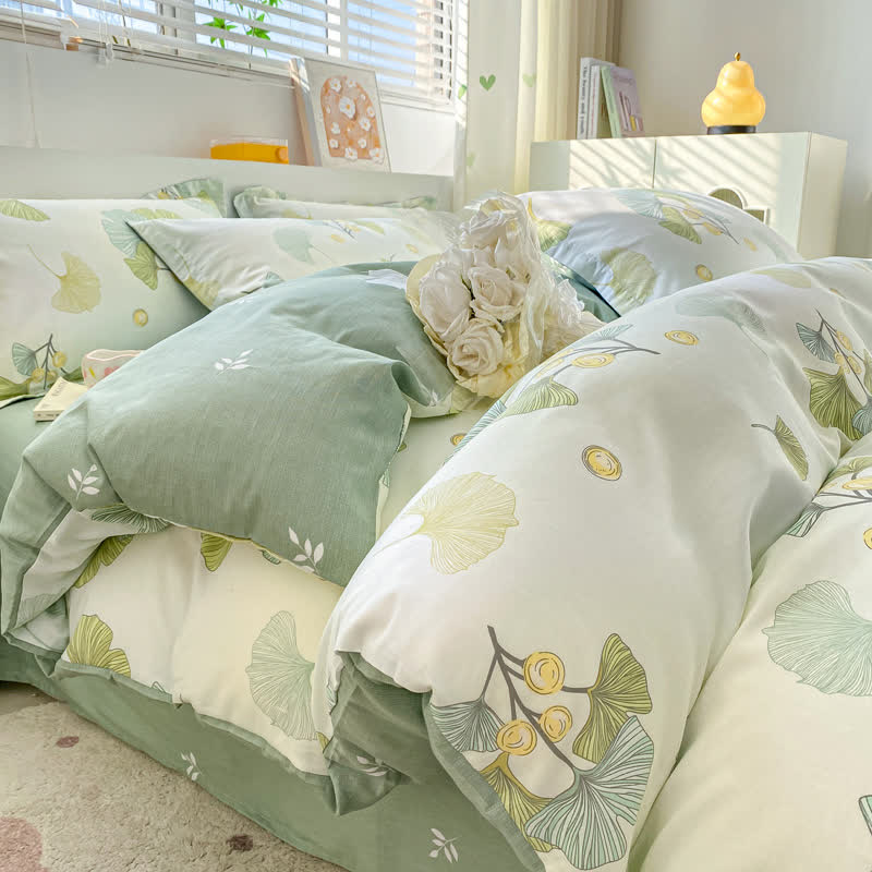 Ownkoti Refresh Ginkgo Leaf Pure Cotton Bedding - King - Bedding Set - image 0
