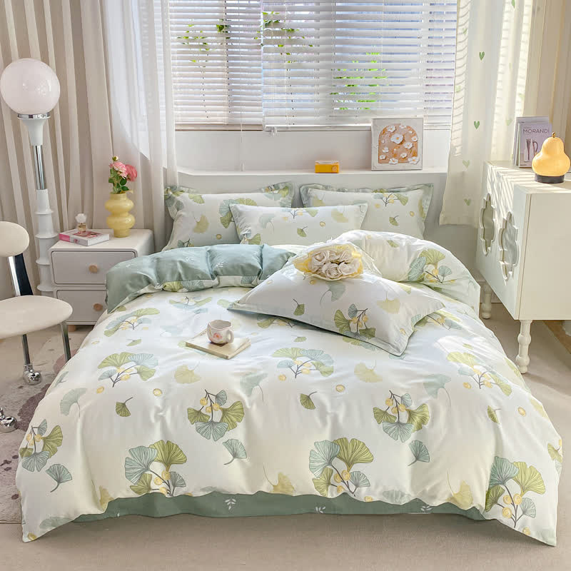 Ownkoti Refresh Ginkgo Leaf Pure Cotton Bedding - King - 1pc Duvet Cover - image 3
