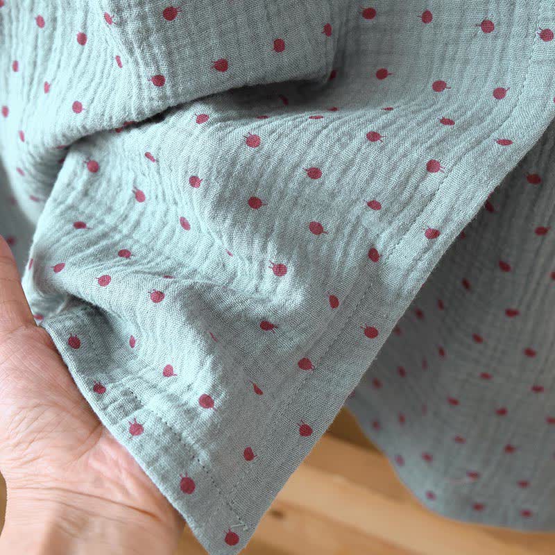 Ownkoti V-neck Cotton Polka Dots Nightdress - image 7