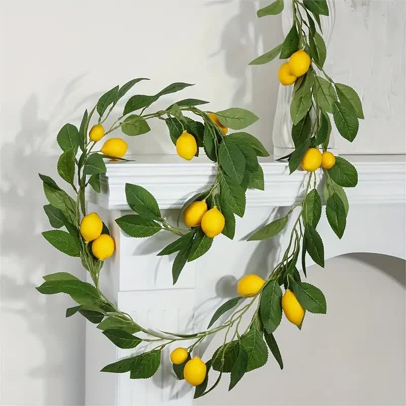 Ownkoti Farmhouse Artificial Lush Greenery Lemon Garland - image 2