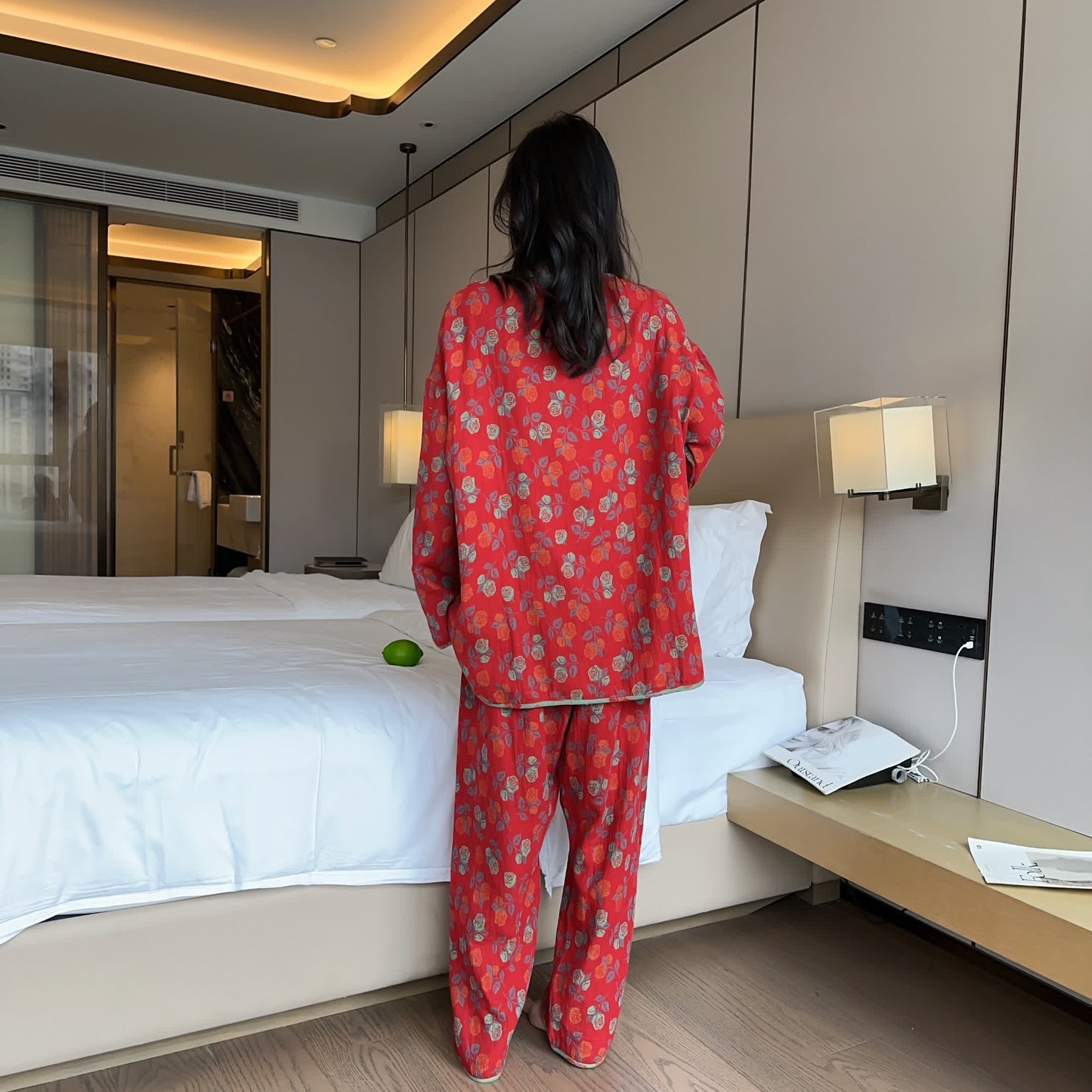 Ownkoti Plus Size Rose Cotton Pajama Set - image 2