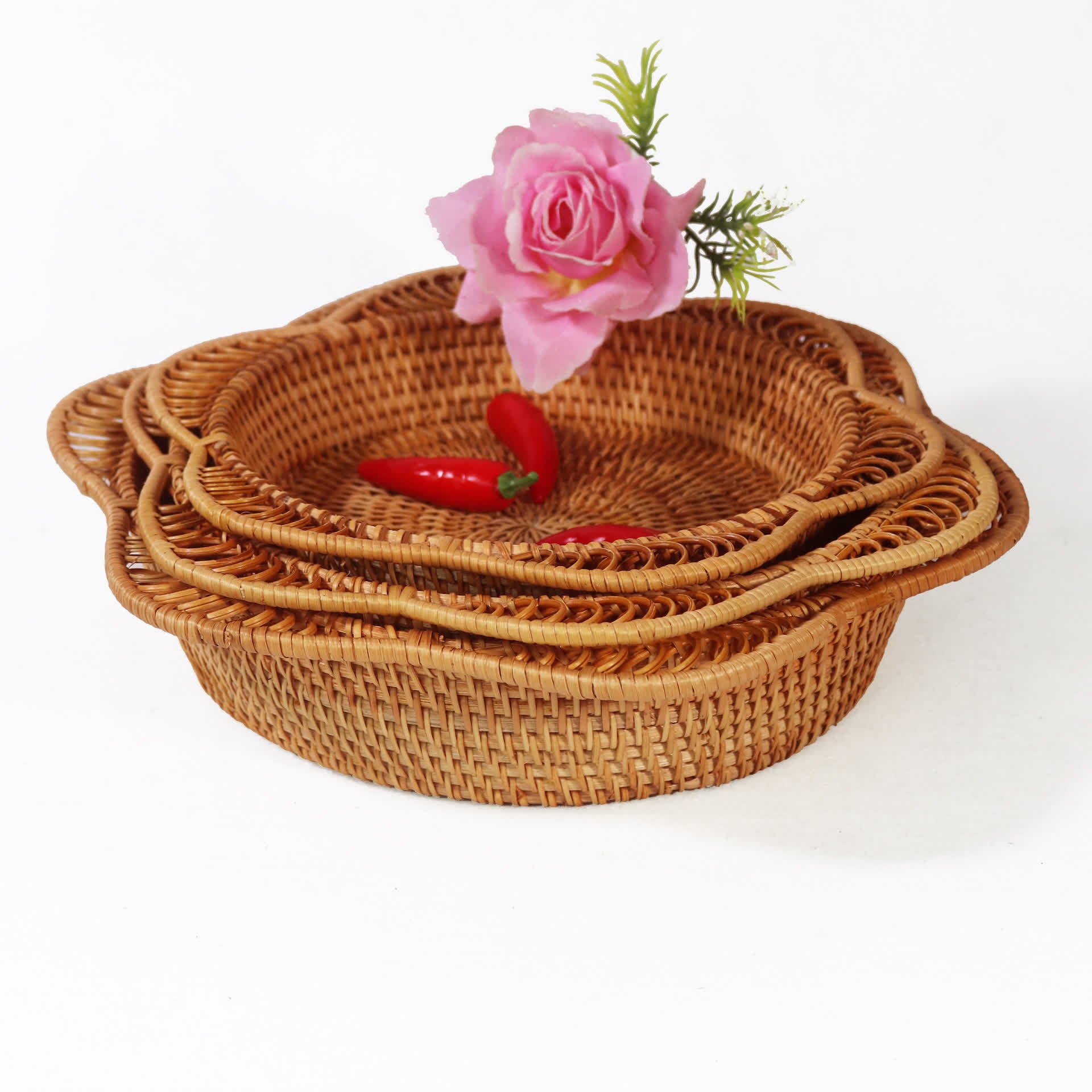 Rattan Woven Fruit Bread Storage Basket - image 4