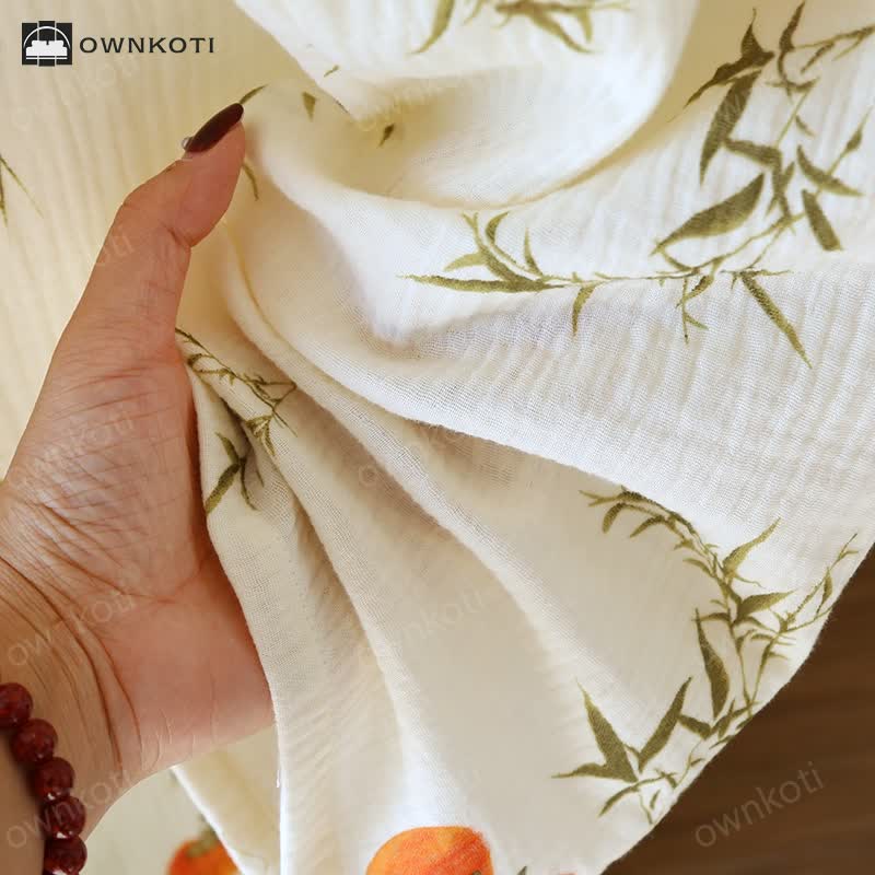 Ownkoti Cotton Gauze Rural Persimmon Loungewear Set