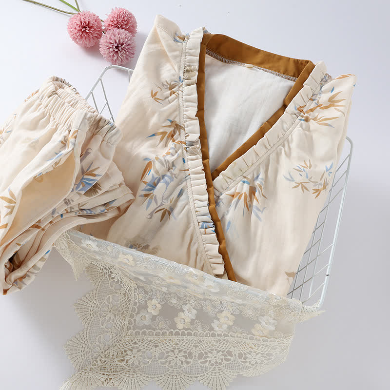 Ownkoti Long Sleeve Cotton Gauze Pajama Set - image 1