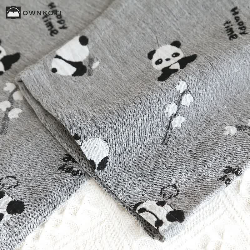 Ownkoti Cute Panda Couple Cotton Pajama Set