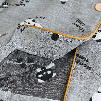 Ownkoti Cute Panda Couple Cotton Pajama Set