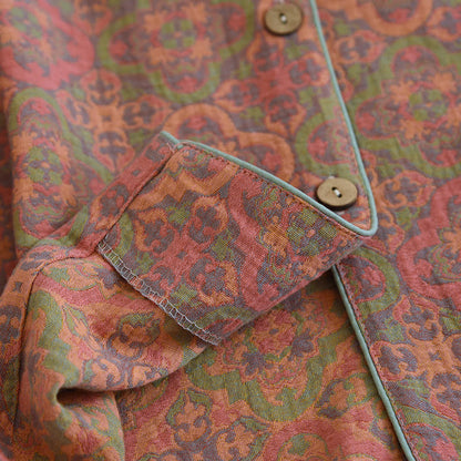 Ownkoti Retro Jacquard Cotton Gauze Loungewear Set