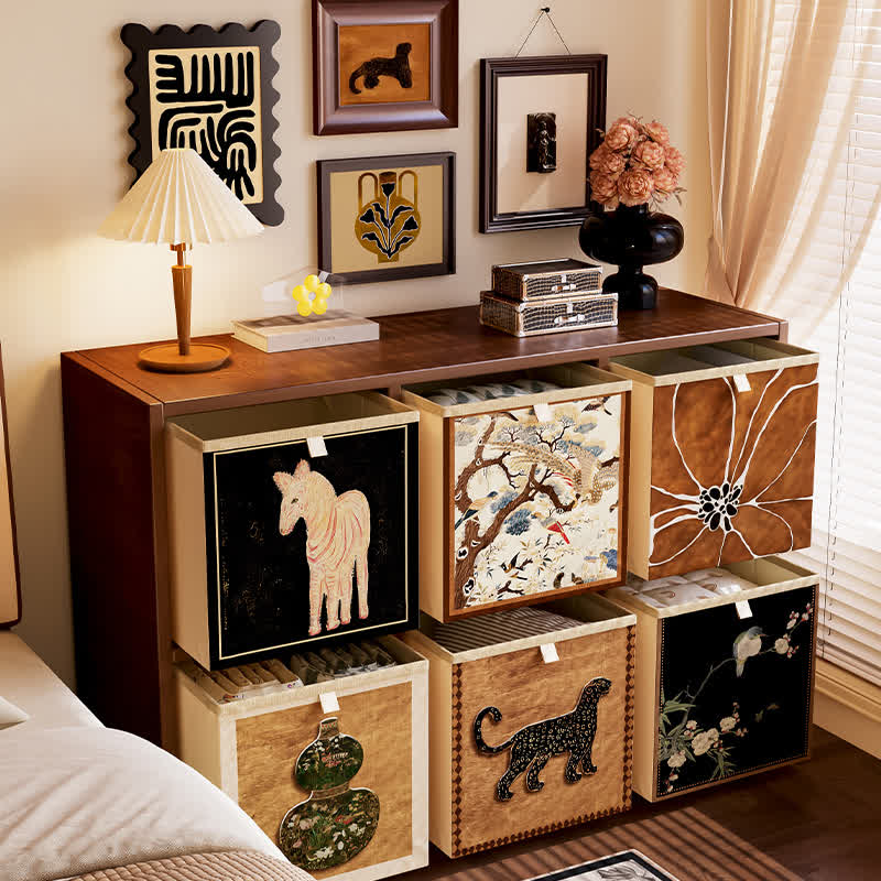 Ownkoti Vintage Oxford Cloth Foldable Cubes Organizer  - image 2