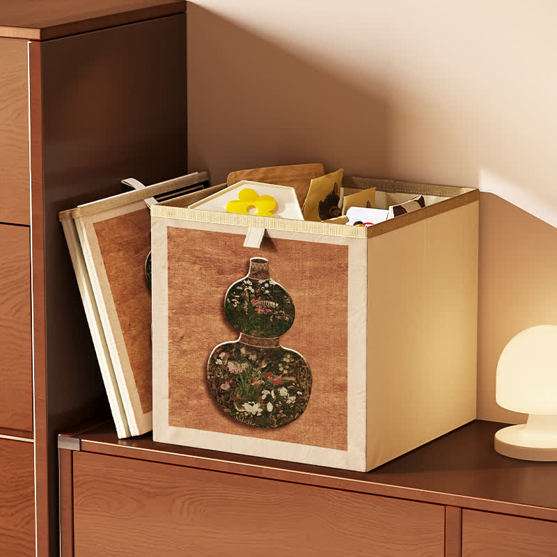 Ownkoti Vintage Oxford Cloth Foldable Cubes Organizer  - E - 12.99'' W X 12.99'' L X 14.96'' H - image 9