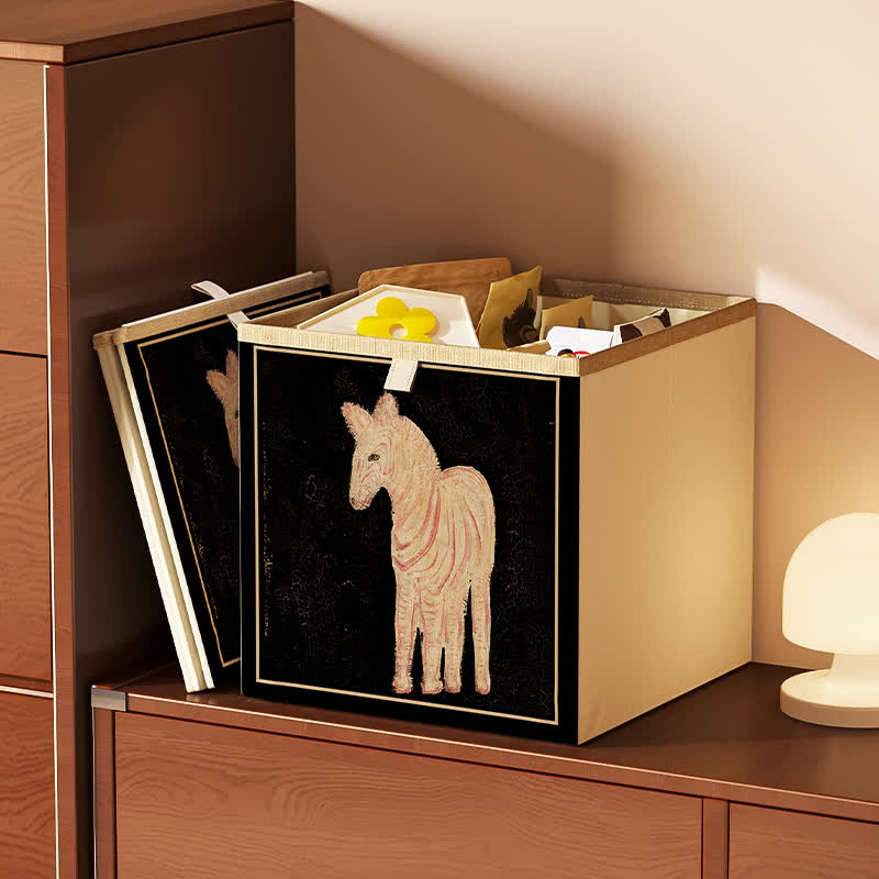 Ownkoti Vintage Oxford Cloth Foldable Cubes Organizer  - M - 12.99'' W X 12.99'' L X 14.96'' H - image 16