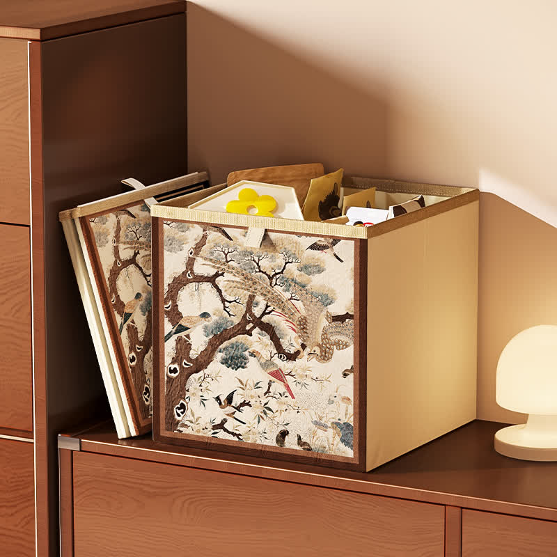 Ownkoti Vintage Oxford Cloth Foldable Cubes Organizer  - C - 12.99'' W X 12.99'' L X 14.96'' H - image 7