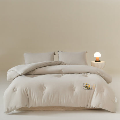 Ownkoti Solid Color Cotton Soft Breathable Comforter - Light Gray - King - image 8