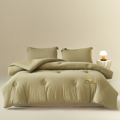 Ownkoti Solid Color Cotton Soft Breathable Comforter - Olive Green - King - image 1