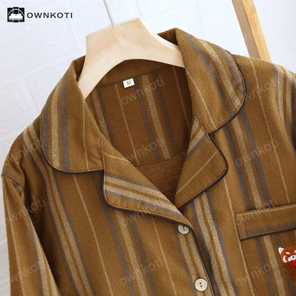 Ownkoti Brushed Cotton Striped Pajama Set - image 2