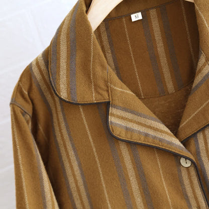 Ownkoti Brushed Cotton Striped Nightwear Set - image 1