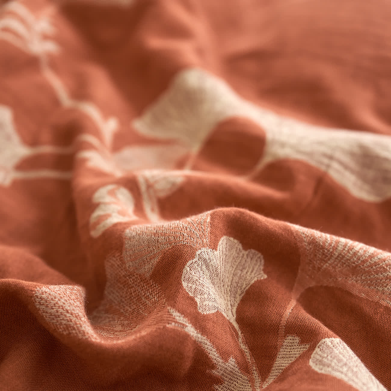 Ownkoti Button Ginkgo Leaf Cotton Gauze Bedding Set (4PCS) - image 8