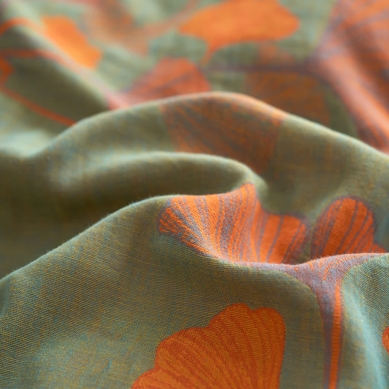 Button Ginkgo Leaf Cotton Gauze Bedding Set (4PCS) - image 15