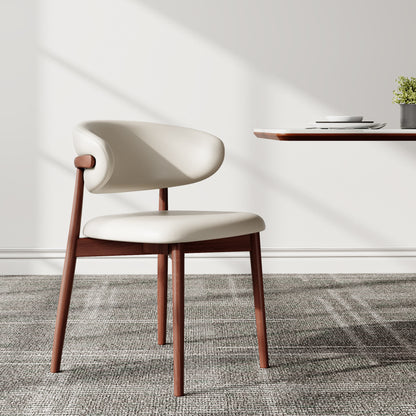 2x/4x/6x Curved Backrest Solid Wood Dining Chairs - image 7