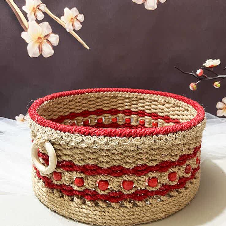 Ownkoti Handmade Hemp Rope Storage Basket - image 3