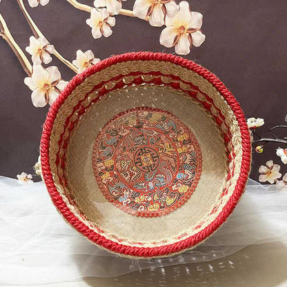 Ownkoti Handmade Hemp Rope Tabletop Storage Basket - image 1