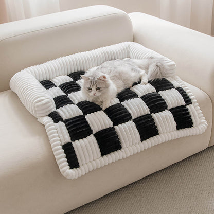 Square Plaid Furniture Protector Cover Pet Pad - image 1