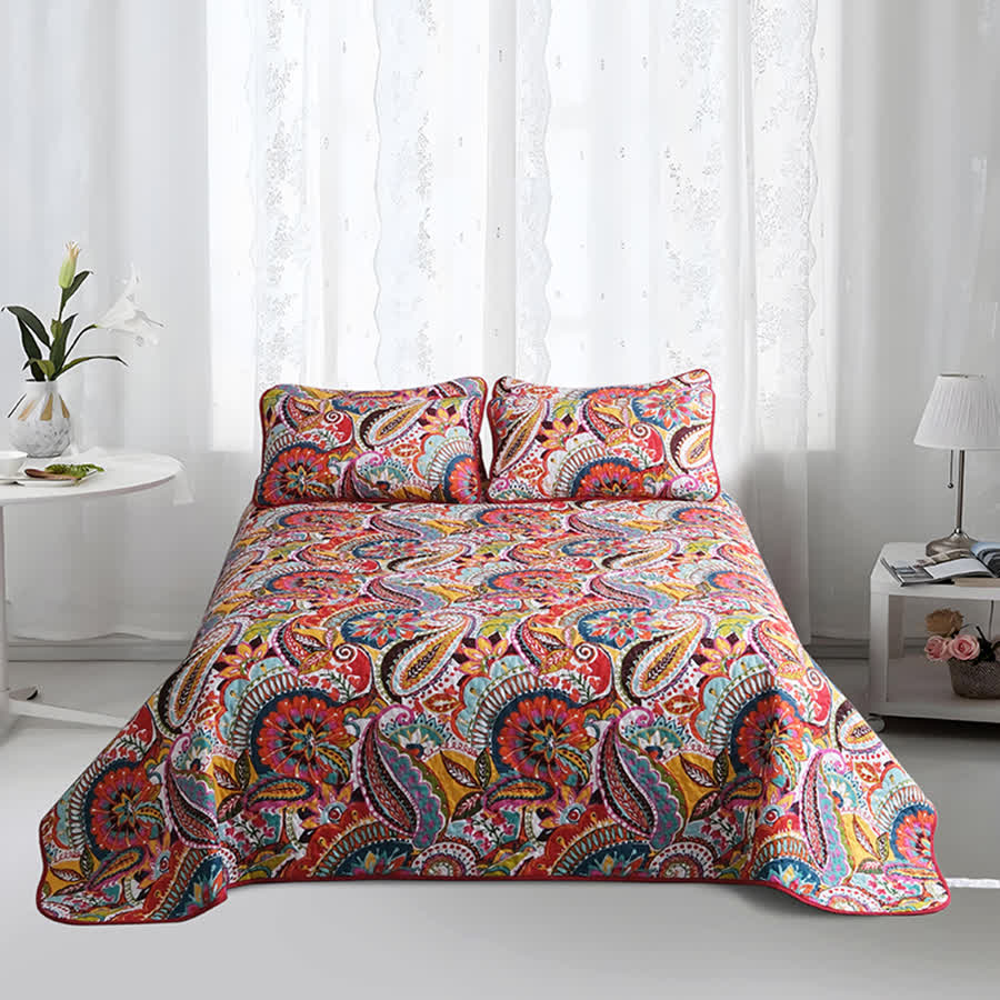 Ownkoti Bohemian Elegant Quilted Bedding Set(3PCS) - image 1