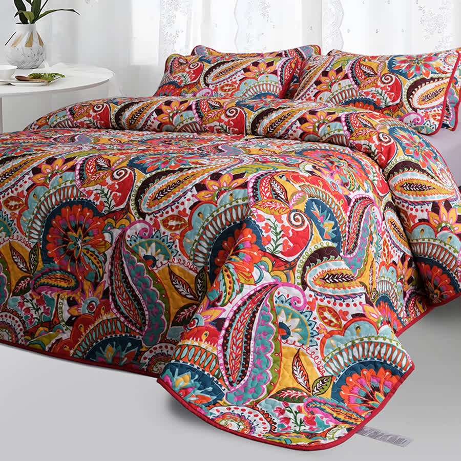 Ownkoti Bohemian Elegant Quilted Bedding Set(3PCS) - image 4