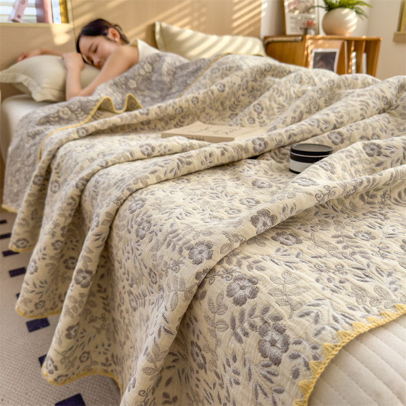 Ownkoti Refresh Floral Three Layers Cotton Gauze Quilt - image 0