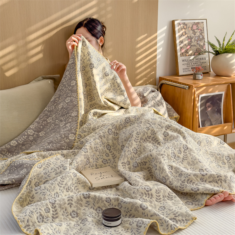 Ownkoti Refresh Floral Three Layers Cotton Gauze Quilt - image 2