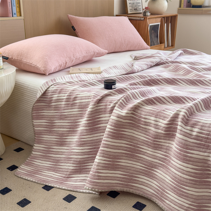 Cotton Gauze Striped Breathable Comfy Quilt - image 37