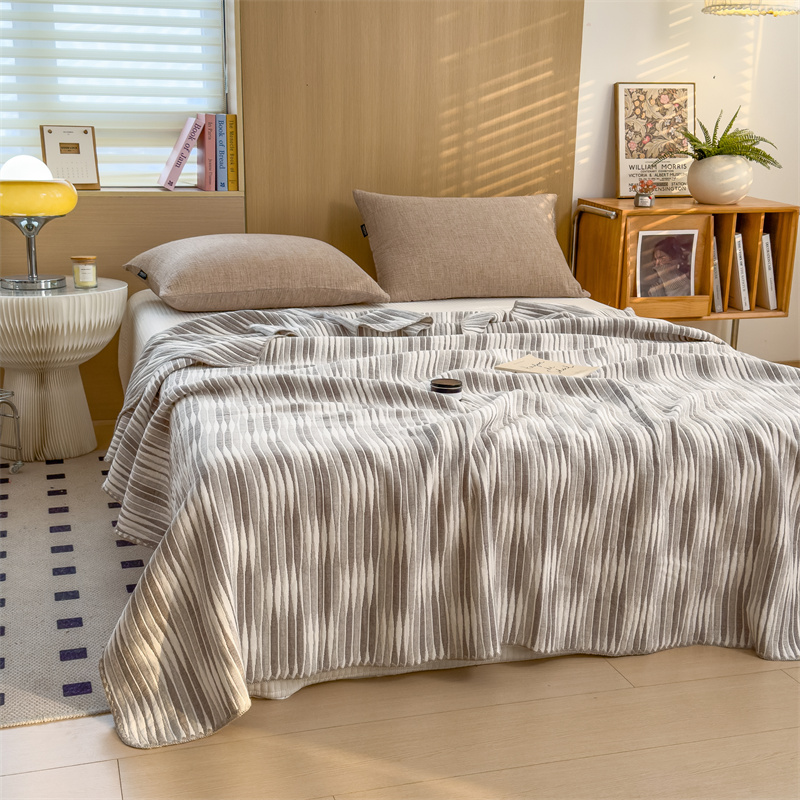 Cotton Gauze Striped Breathable Comfy Quilt - image 19
