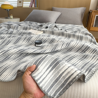 Cotton Gauze Striped Breathable Comfy Quilt - image 9
