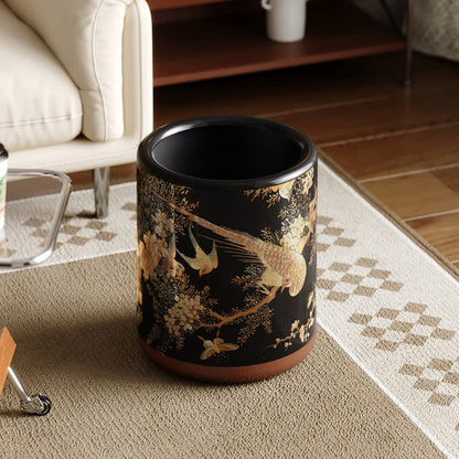 Vintage Floral Bird Durable Trash Can - B - 9"W x 9"L x 12"H - image 4