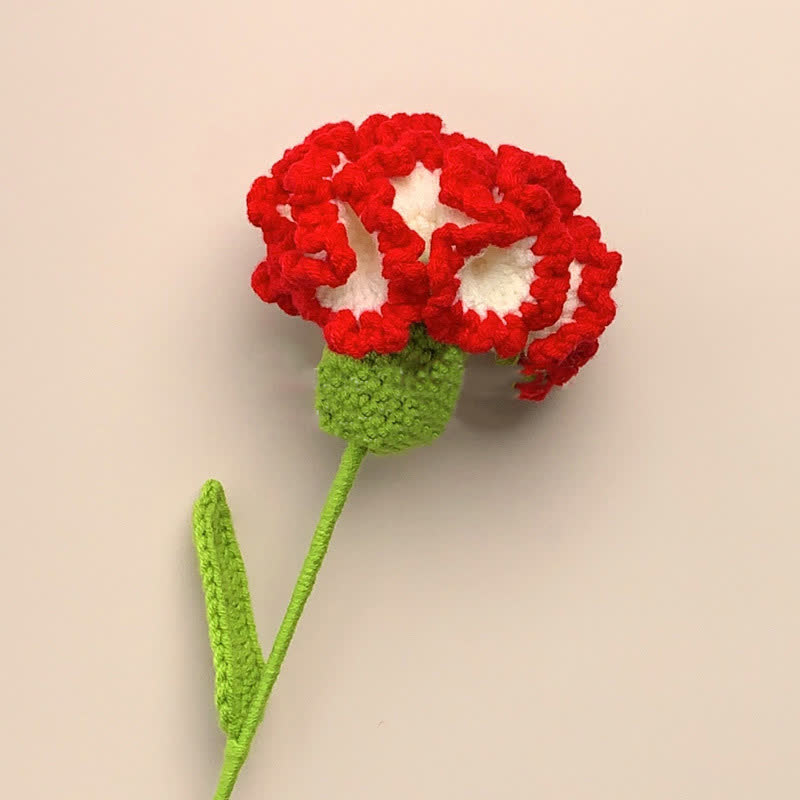 Creative Handmade Knitted Crochet Carnation - image 3