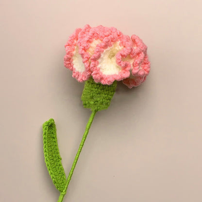 Creative Handmade Knitted Crochet Carnation - image 2