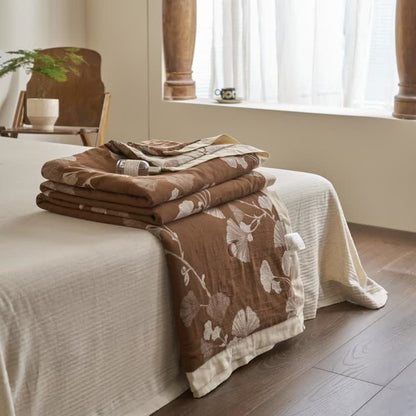Ownkoti Ginkgo Leaf Double Layer Gauze Cotton Quilt - image 20